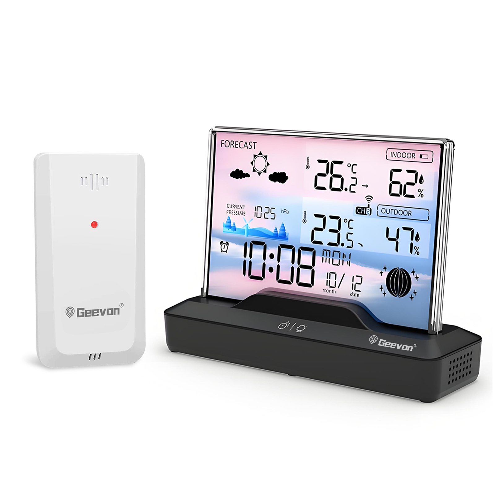 Weather Station Indoor - Geevon Weather Station Wireless Indoor Outdoor
