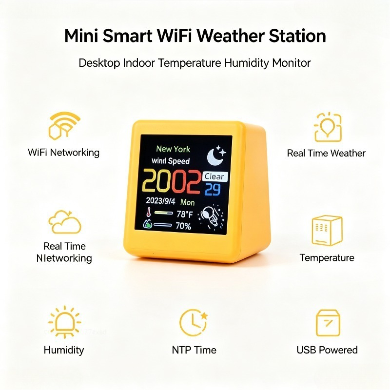 Mini Portable Smart WiFi Elect - Weather Station Indoor review and price