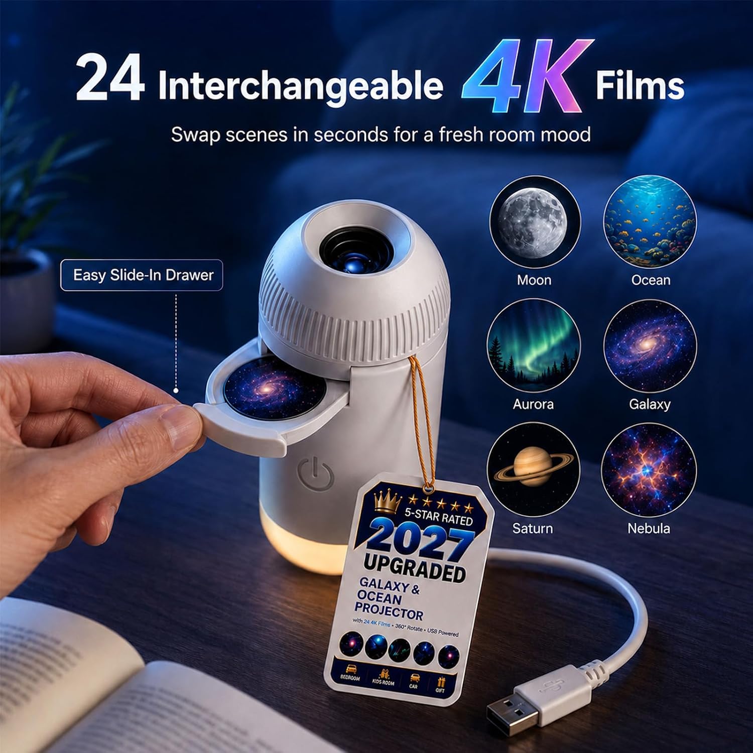 TINSOL USB Starry Sky Projecto - Planetarium Projector Home review and price