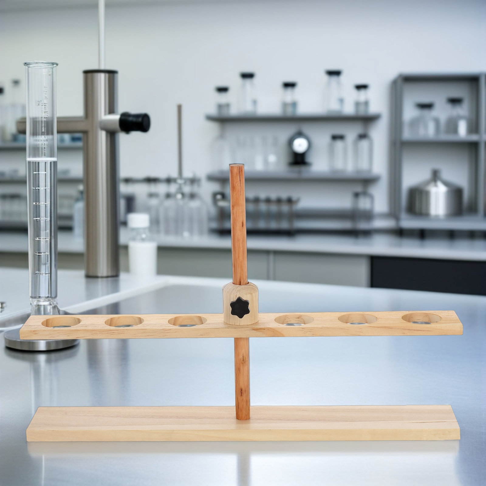 6 Hole Wooden Funnel Stand Adj - Science Experiment review and price
